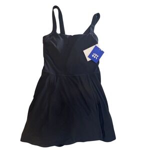 JoyLab Womens XS Dress‎ Athletic Black Dress Skirted Romper Built In Shorts NWT